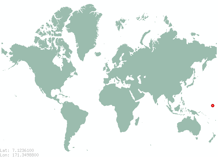 Ejit - relocation of Bikini inhabitants in world map